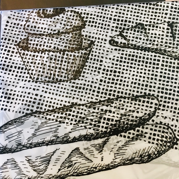 Black Paris Peva Shower Curtain French Pastries - Picture 5 of 14